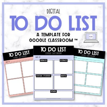 Digital To Do List for Google Classroom™ - Distance Learning