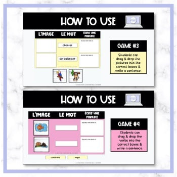 FRENCH Animal Verbs - les verbes des animaux - Digital Resource