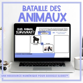 Bataille des animaux | Distance Learning Activity for Google Slides