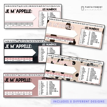 French Boho Animal Desk Name Plates