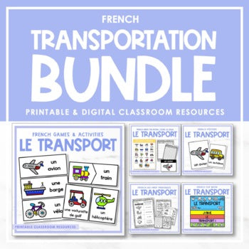 French Transportation Activity Bundle | le transport