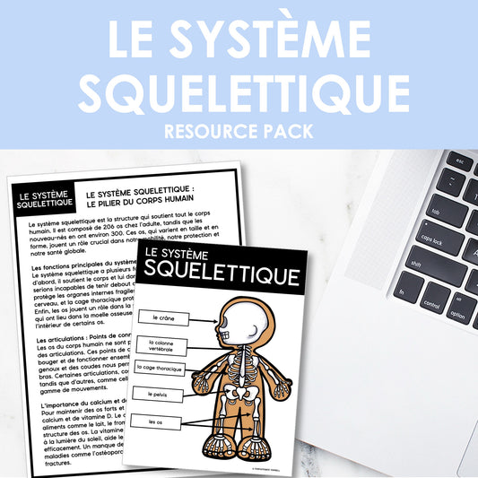 Les systèmes du corps humain | French Human Body - Le système squelettique