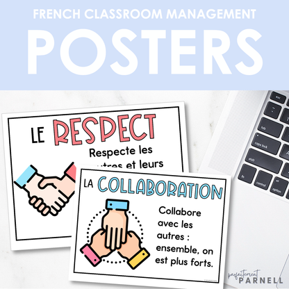 French Classroom Management | Learning Skills Posters