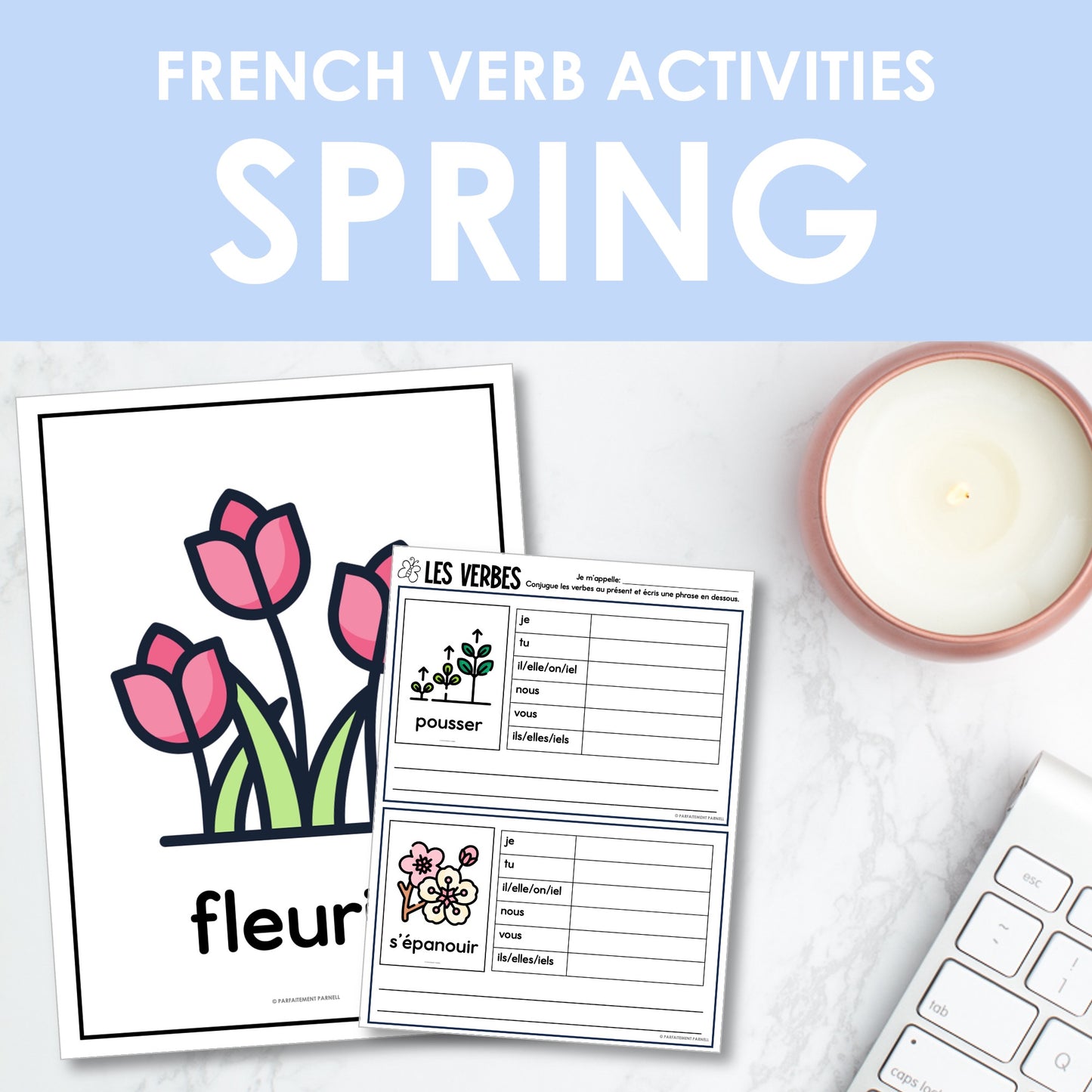 French Verb Activities | Spring | le printemps