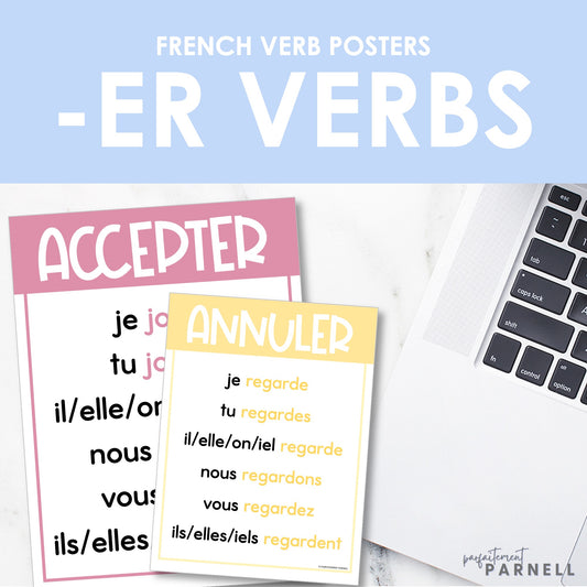 French Verb Posters | les verbes en -ER