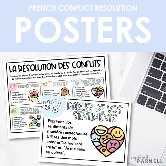 French Classroom Management | Conflict Resolution Posters