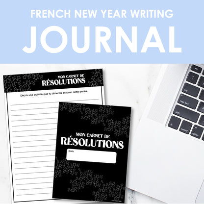 French New Year Writing Prompt Journal | Bell Ringer | 35 Days of Writing