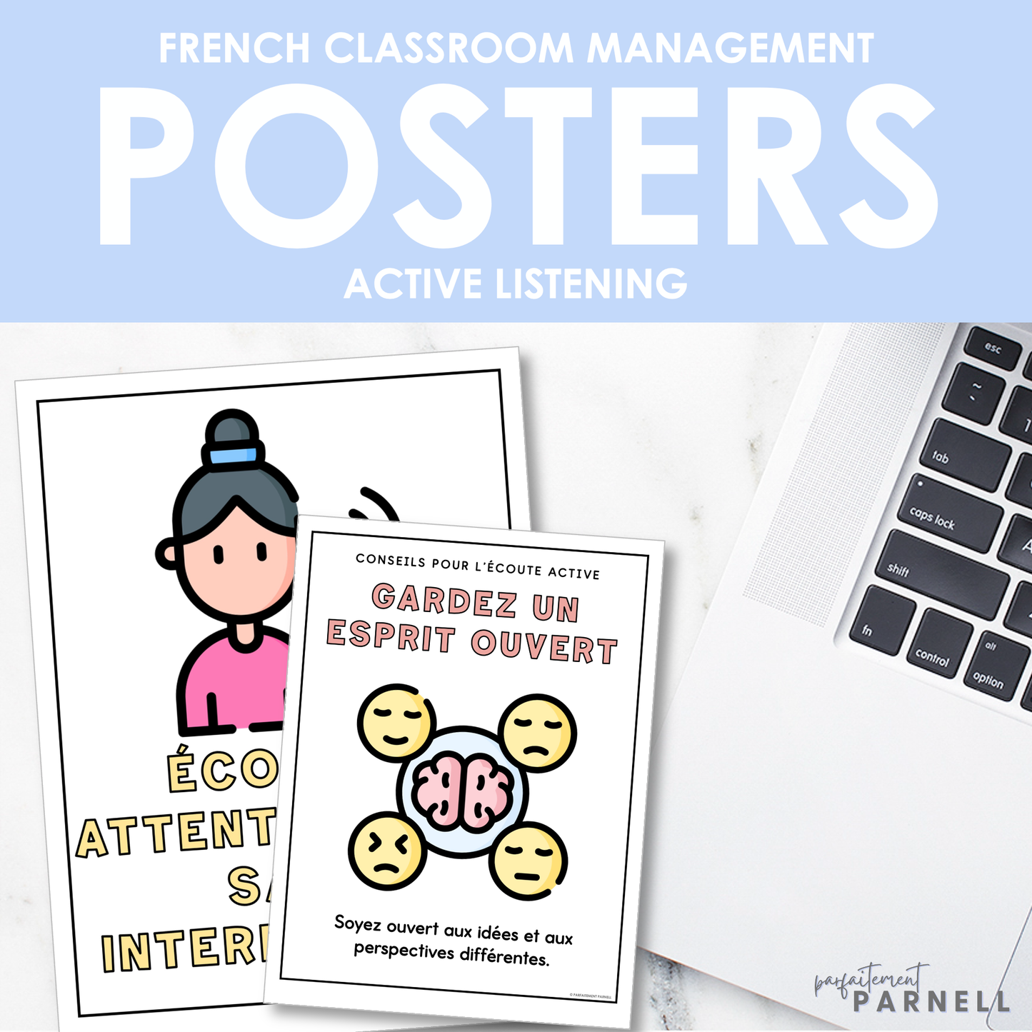 French Classroom Management | Active Listening Posters