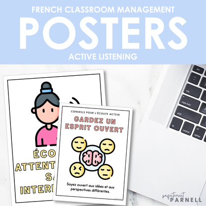 French Classroom Management | Active Listening Posters