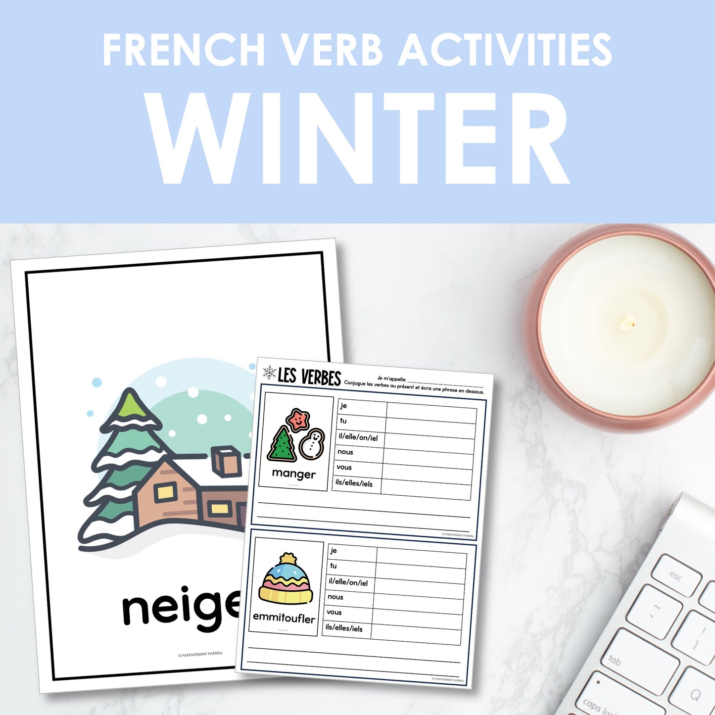 French Verb Activities | Winter | l'hiver