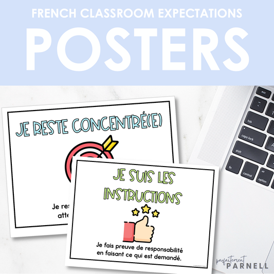French Classroom Management | Classroom Rules Posters