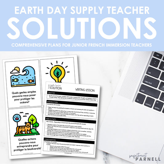 Supply Teacher Solutions | French Immersion Resource Pack | Earth Day Edition