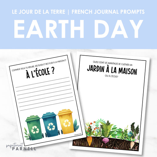 French Earth Day-Themed Journal Prompts | le Jour de la Terre
