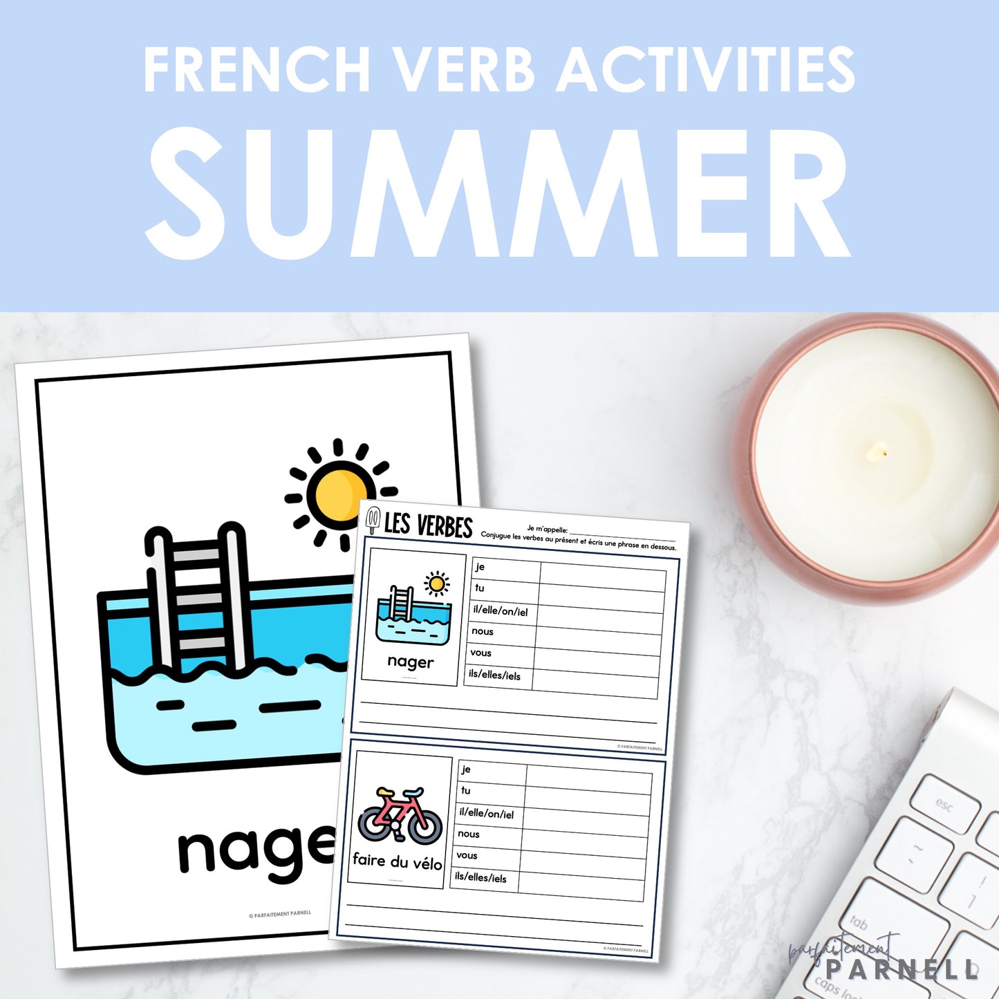 French Verb Activities | Summer | l'été