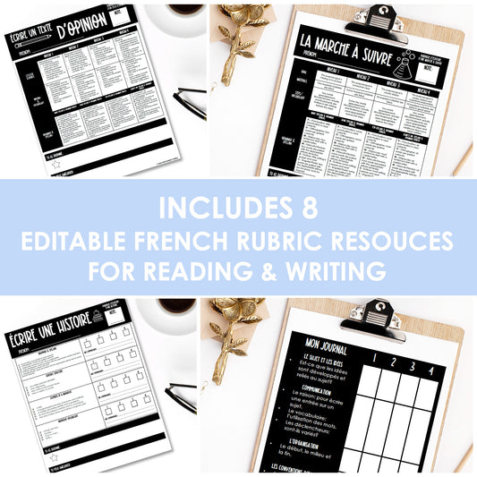 Editable French Rubric Bundle - Paquet des rubriques