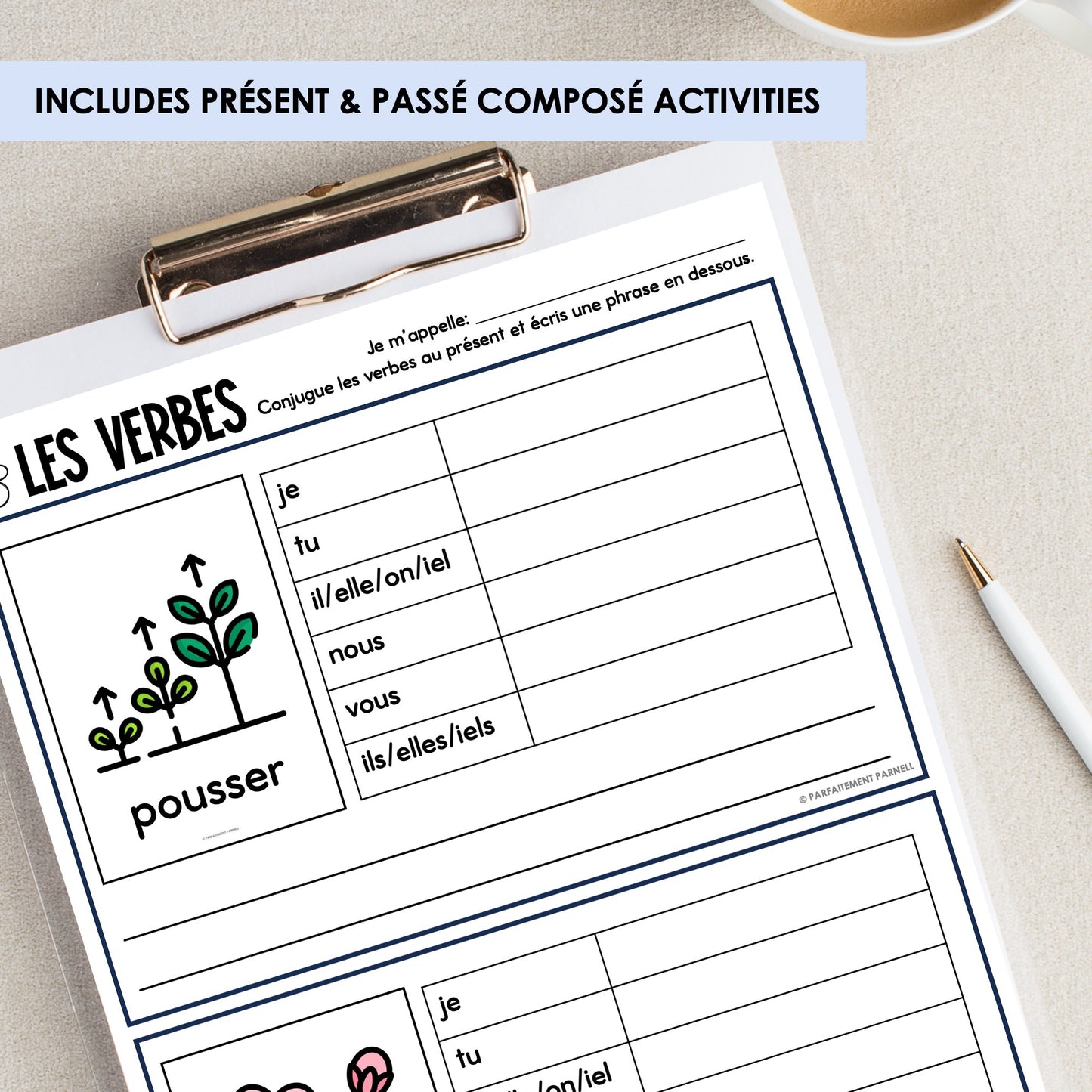 French Verb Activities | Spring | le printemps