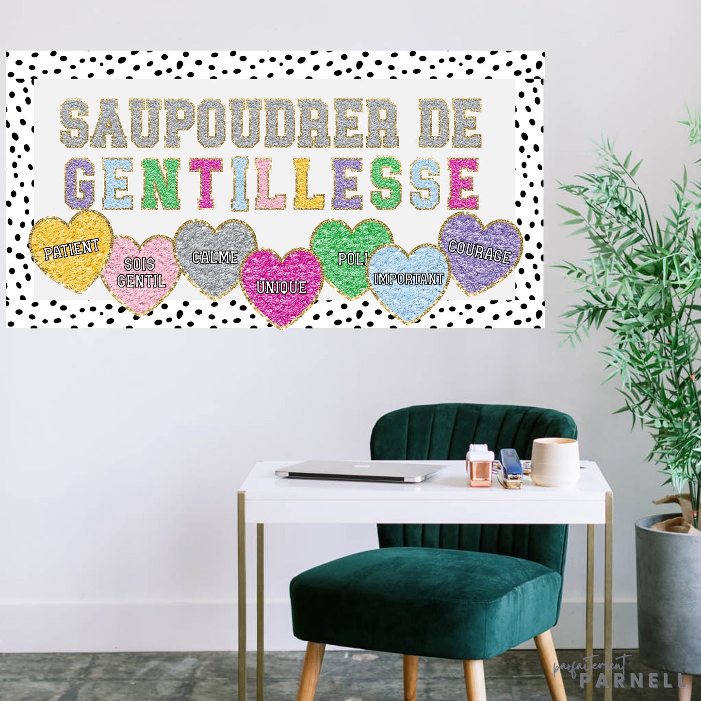 French Sprinkle Kindness Board | Bulletin Board Kit