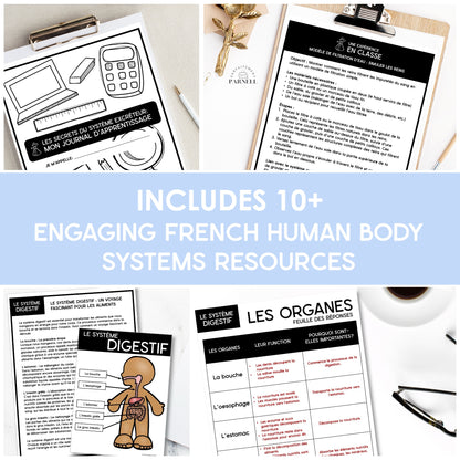 Les systèmes du corps humain | French Human Body Resource Bundle