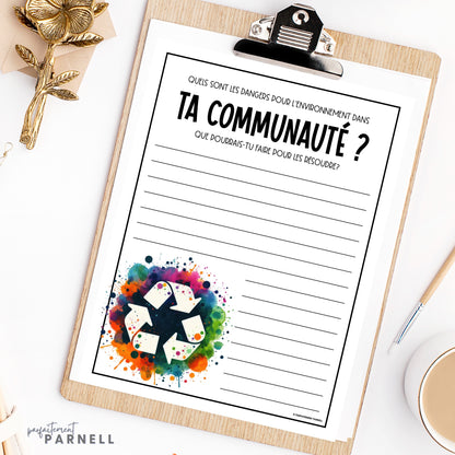 French Earth Day-Themed Journal Prompts | le Jour de la Terre