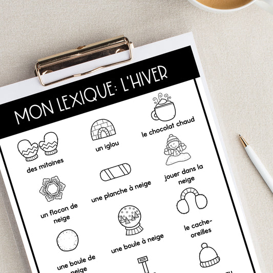 French Winter Printables & Activity Booklet | L'hiver