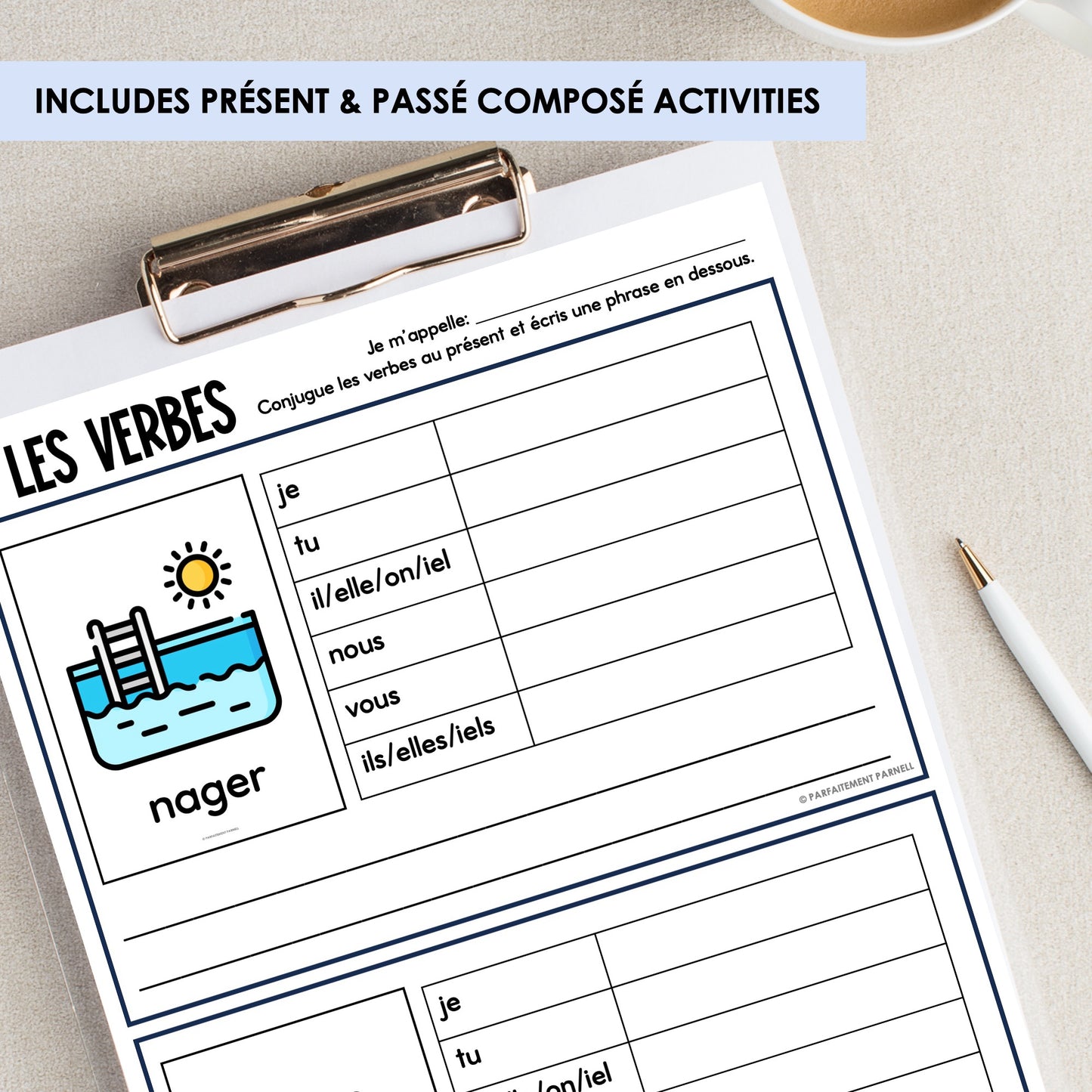 French Verb Activities | Summer | l'été