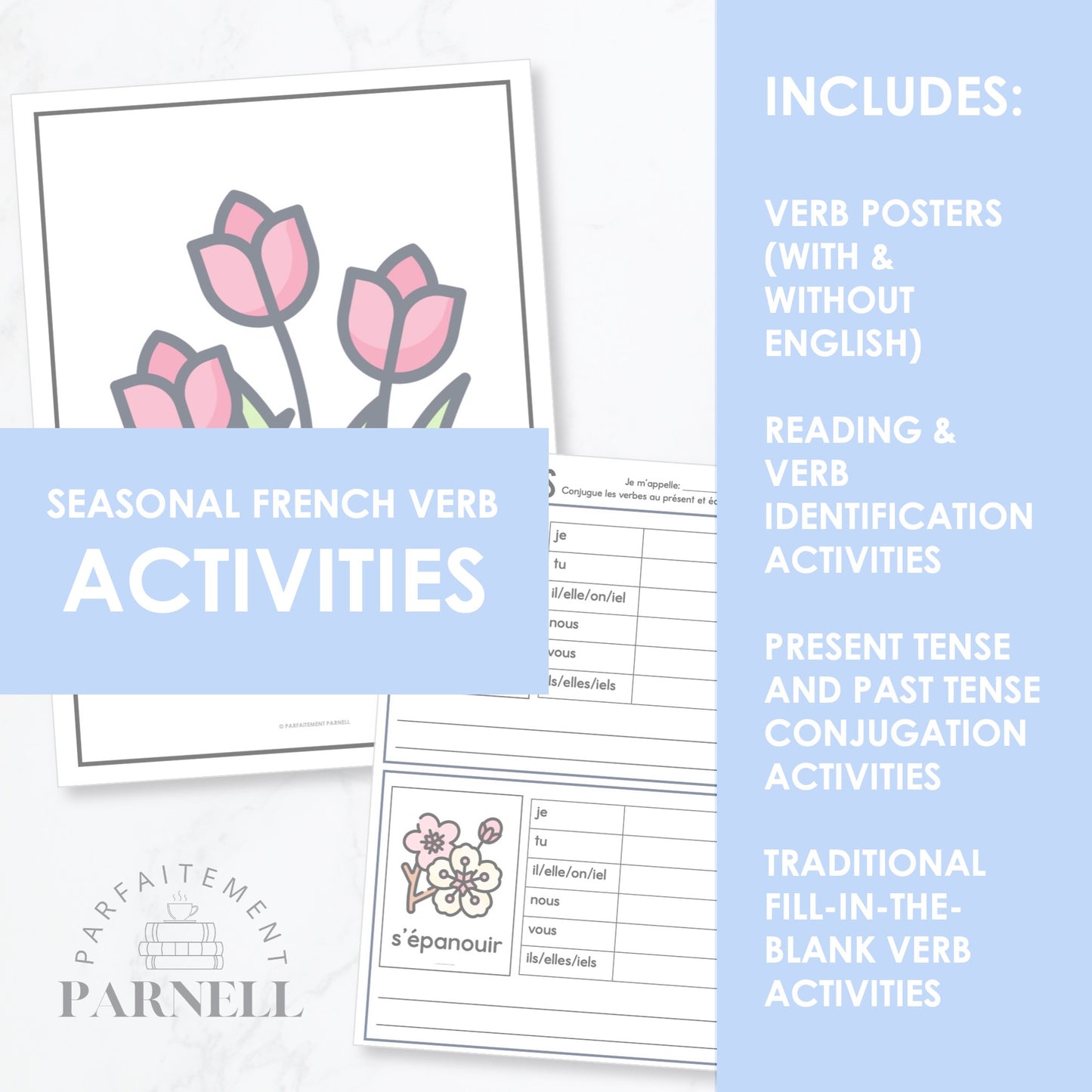 French Verb Activities | Seasons Edition