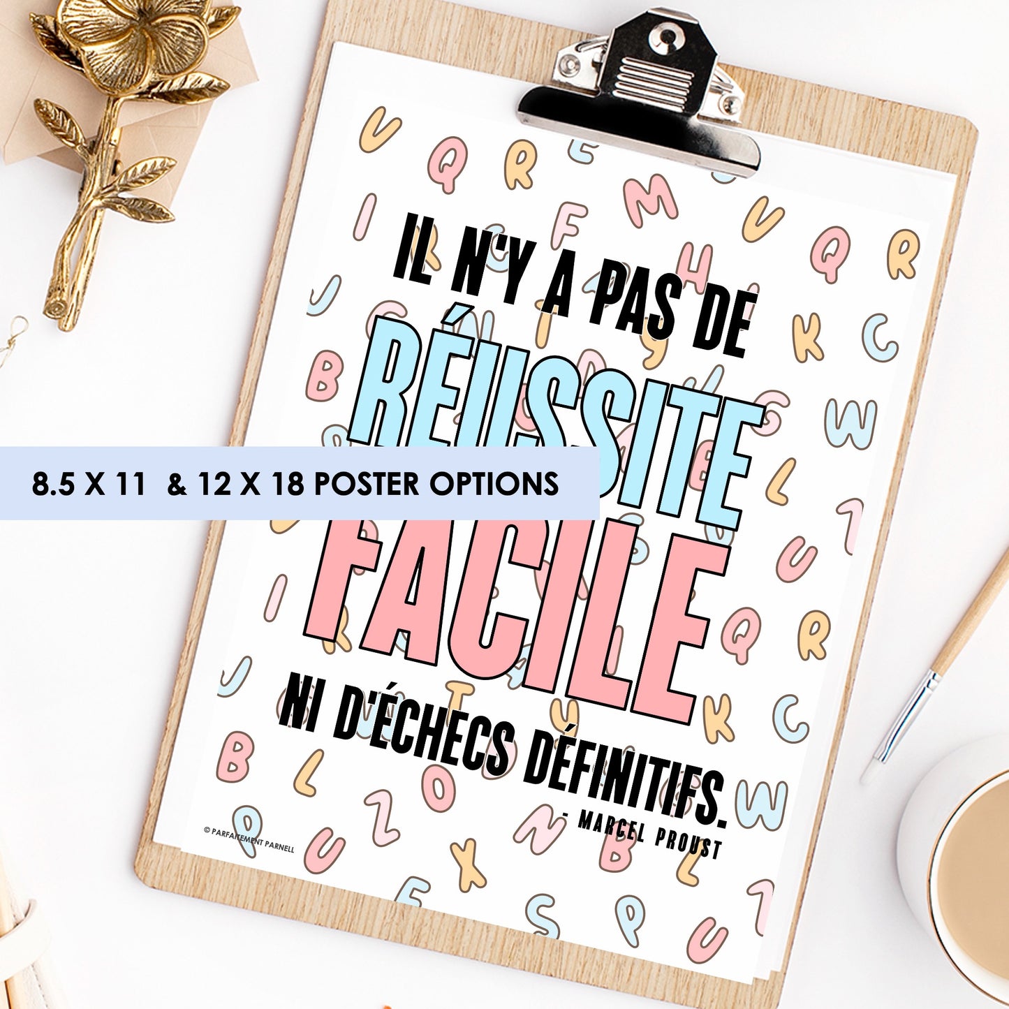 French Growth Mindset & Inspirational Posters - Volume 15 | retro school