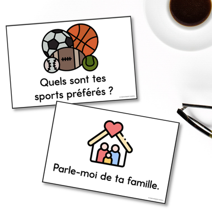 French Classroom Management | Conversation Cards