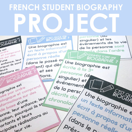 French Student Biography Project | Mon projet de biographie