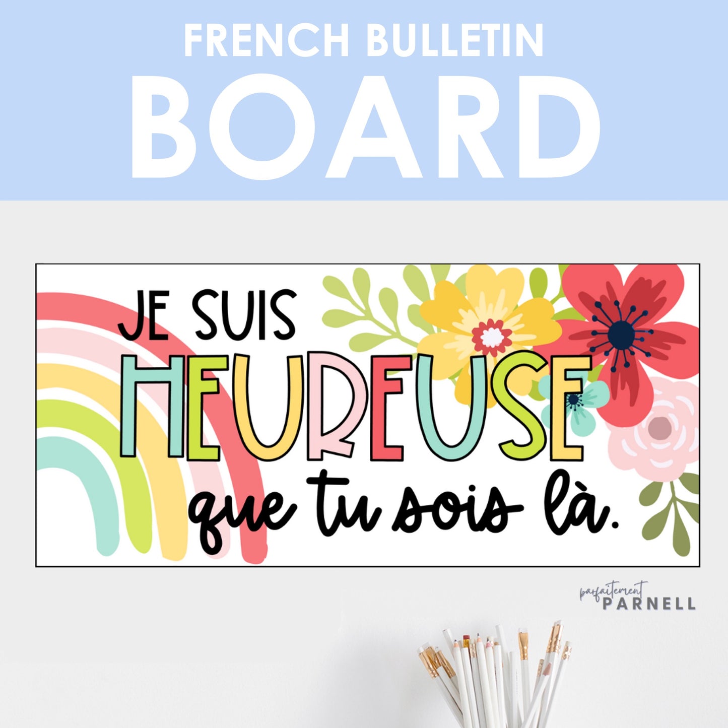 French Spring Bulletin Board | Happy you're here