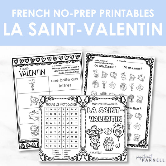 La Saint-Valentin - French Valentine's Day Printables & Activity Booklet