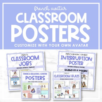 Editable French Classroom Posters Bundle
