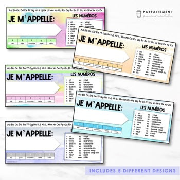 French Watercolour Desk Name Plates