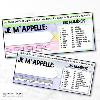 French Watercolour Desk Name Plates