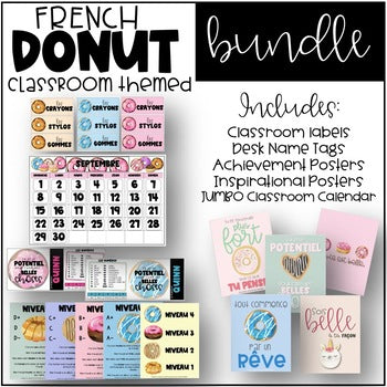 French Donut Classroom Bundle