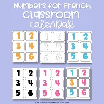 French JUMBO Classroom Calendar - Donut Theme