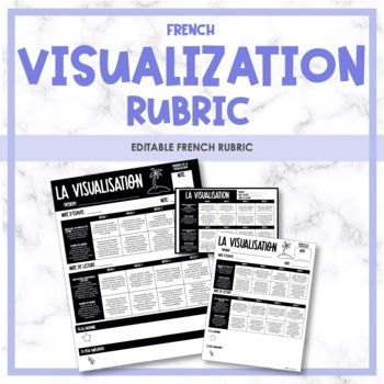 French Visualization Rubric - Rubrique (la visualisation)