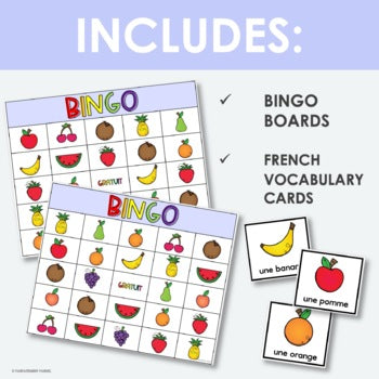 French Fruit Bingo | les fruits