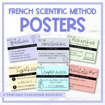 French Scientific Method Posters - La méthode scientifique