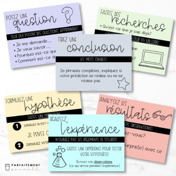French Scientific Method Posters - La méthode scientifique