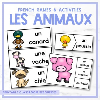 French Animal Games & Activities | les animaux