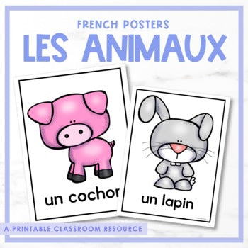 French Animal Posters | les animaux