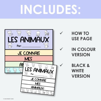 French Animals Flip Book | les animaux