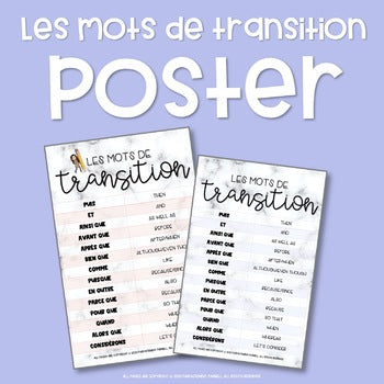 Les mots de transition - French Poster