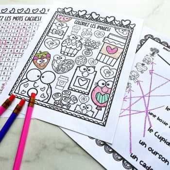 La Saint-Valentin - French Valentine's Day Printables & Activity Booklet