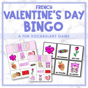 La Saint-Valentin - French Valentine's Day Bingo