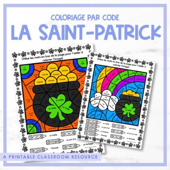 La Saint-Patrick - Coloriage par code