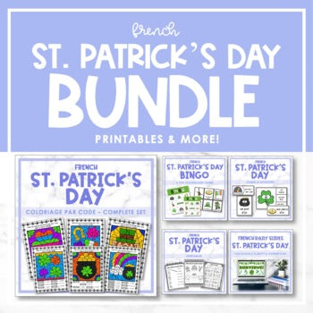 La Saint-Patrick - French St. Patrick's Day Activity Bundle