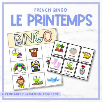 French Spring Bingo | le printemps