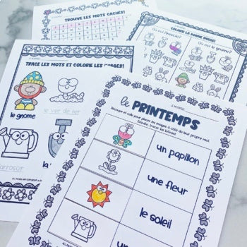 French Spring Printables & Activity Booklet | le printemps